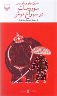 کتاب سوروسات در سوراخ موش نشر چشمه نویسنده خوان پابلو ویلا لوبوس مترجم محمدرضا فرزاد جلد شومیز قطع پالتوئی